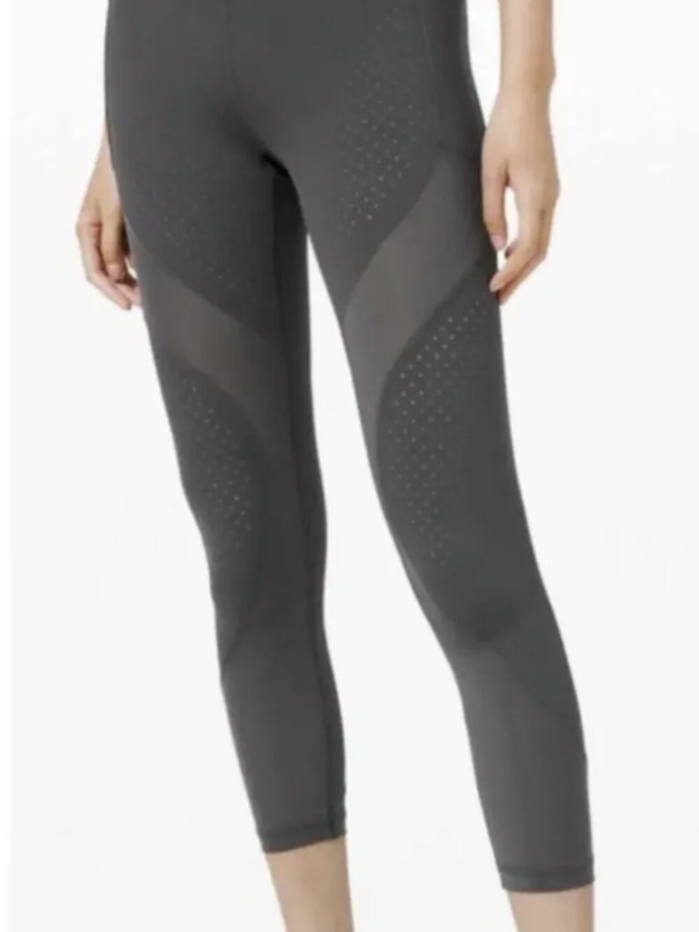 Lululemon Uncovered Strength High-Rise Crop 23" Graphite Gray/Grey Sz 4